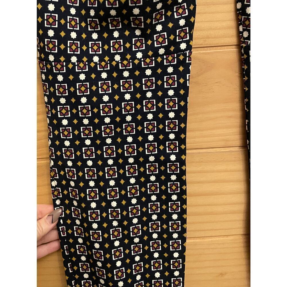 J CREW Pants Womens 6 Stretch Printed Cropped Straight Leg Chino Ladies - Picture 7 of 9
